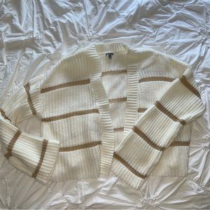 DONATED Cream and Beige Cardigan Sweater
